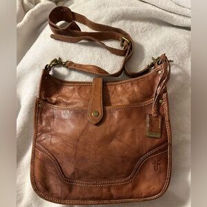 Frye Tan Leather Crossbody Bag